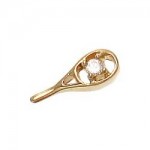 What is in Your Heart? 14k Gold & CZ Tennis Racket