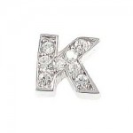 What is in Your Heart? Sterling Silver CZ Letter K
