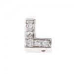 What is in Your Heart? Sterling Silver CZ Letter L