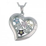 What is in Your Heart? Silver Pendant with Silver Necklace