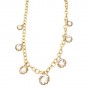 Hanging Clear Swarovski Crystal Charm Necklace