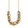 Cascading Gold and Pearl Bead Chain Necklace