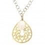 Rainbow Moonstone Filigree Pendant Necklace
