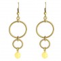 Double Brass Rings with Yellow Bead