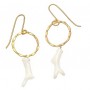 Coral Charm Hoop Earrings