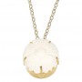 Frosted Crystal Flower Pendant Necklace