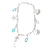 Sealife Charm Bracelet With Blue Topaz and Chalcedony Stones