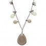 Bonsai Large Gray Onyx Pear Briolette Necklace