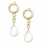 Clear Crystal Chain Drop Earrings