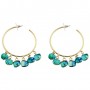 Hoop Earring - Blue Razberry Resin Rock Candy