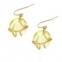 Lemon Quartz Oval Branch Earrings