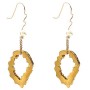 Gold Vermeil Geode Earrings Accented with Freshwater Pearls