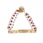 Garnet, Tourmaline, and Ruby Three Strand Bracelet