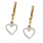 Fuwafuwa Tiny Silver Heart Charm Earrings