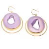 Orbit Purple Agate Druzy Earrings