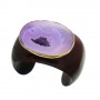 Crater Purple Agate Rosewood Cuff