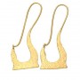 Hammer Finish Retro Shaped Hoops