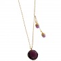 Acorn and Purple Chandelier Glass Pendant