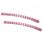 Large Rose Crystal and Silk Bobbi Pins