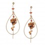 Hessonitte Cluster Drop Earrings