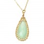 Chalcedony Basket Pendant Necklace