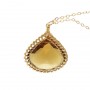Whisky Quartz Wire Wrap Pendant