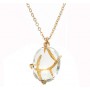 White Quartz Oval Branch Necklace