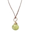 Vasuvianite Pendant Necklace on Irish Linen