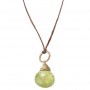 Vasuvianite Pendant Necklace on Irish Linen