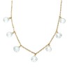 Ice Blue Cubic Zirconia Drop Necklace