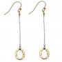 Pachinko Small Gold Filled Loop on Silver Chain Earring