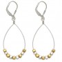 Pachinko Gold Vermeil and Silver Bead Hoop Earrings