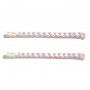 Small Iridescent Crystal and White Silk Bobbi Pins