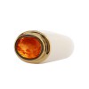 Oval Citrine White Resin Ring