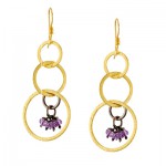 Amethyst Triple Loop Earrings