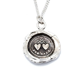 Pyrrha heart wax pendant