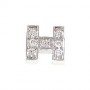 What is in Your Heart? Sterling Silver CZ Letter H