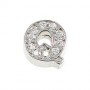 What is in Your Heart? Sterling Silver CZ Letter Q
