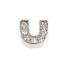 What is in Your Heart? Sterling Silver CZ Letter U
