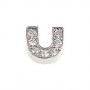 What is in Your Heart? Sterling Silver CZ Letter U