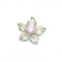 What is in Your Heart? Light Green and Pink CZ Flower