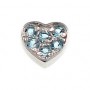 What is in Your Heart? Sterling Silver & Blue CZ Heart