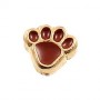 What is in Your Heart? Enamel Paw Print Charm